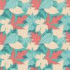 Leaves on Blue Background